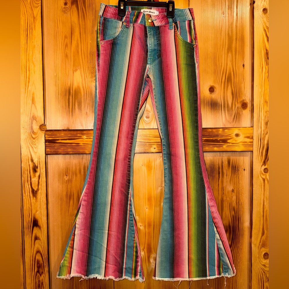 Multicolor Striped Flared Kids' Jeans